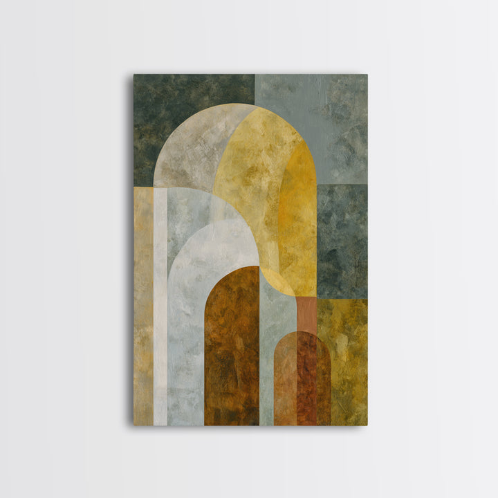 Warm Abstract Arches Framed Canvas Print, Guest Bedroom Art, Farmhouse Decor, Bedroom Decor, Fine Art, Guest, Trendy Wall Art, GBA-2x3-83