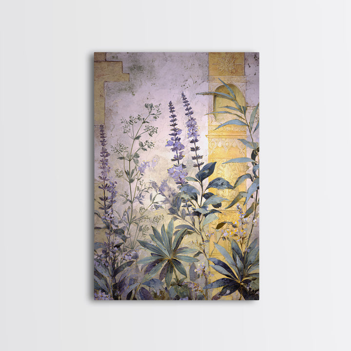Lavender Field under Pale Sky Canvas Print, Guest Bedroom Art, New Home Gift, Bedroom Decor, Guest, Minimalist Wall Art, GBA-2x3-99