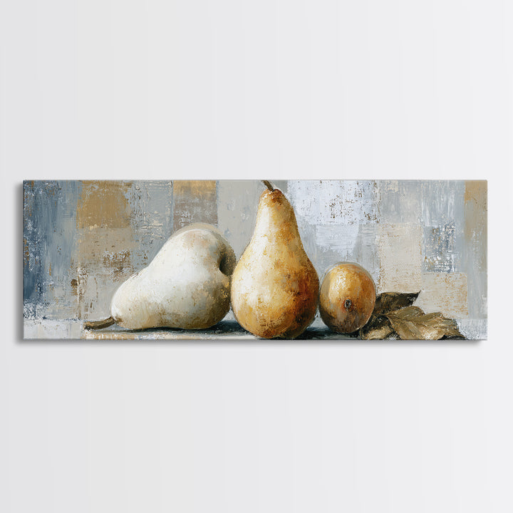Classic Pear Still Life for Cozy Hospitality Canvas Print, Guest Bedroom Art, Bedroom Prints, Bedroom Decor, Fine Art, Guest, GBA-3x1-36