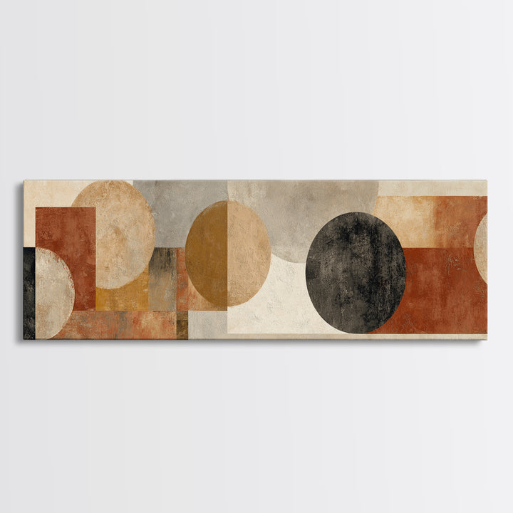 Warm Terracotta Shapes Canvas Print, Guest Bedroom Art, Printable Wall Art, Bedroom Decor, Fine Art, Guest, Bedroom Wall Decor, GBA-3x1-38