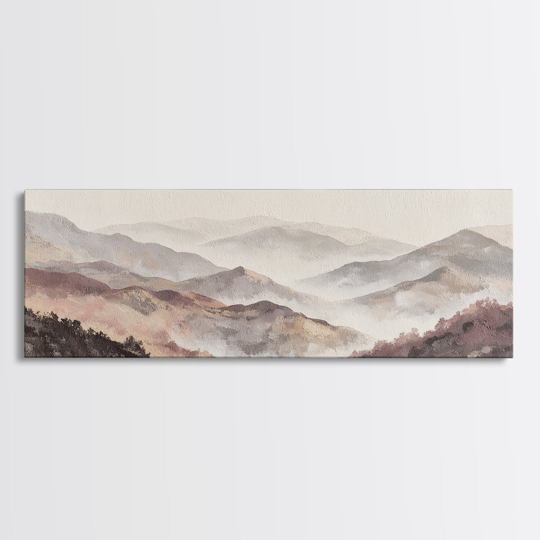 Gentle Rain over Distant Hills Canvas Print, Guest Bedroom Art, Gallery Decor, Bedroom Decor, Fine Art, Guest, Contemporary Art, GBA-3x1-40