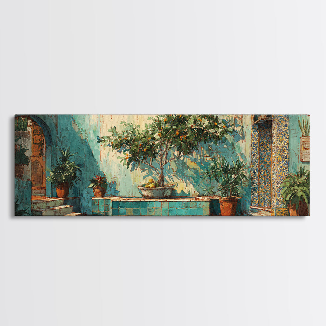 Olive Branch Still Life Framed Canvas Print, Guest Bedroom Art, Cat Wall Art, Bedroom Decor, Watercolor Art, Guest, GBA-3x1-57