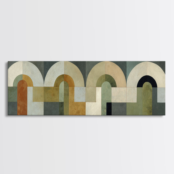 Warm Abstract Arches Framed Canvas Print, Guest Bedroom Art, Printable Wall Art, Bedroom Decor, Guest, Bedroom Wall Decor, GBA-3x1-67
