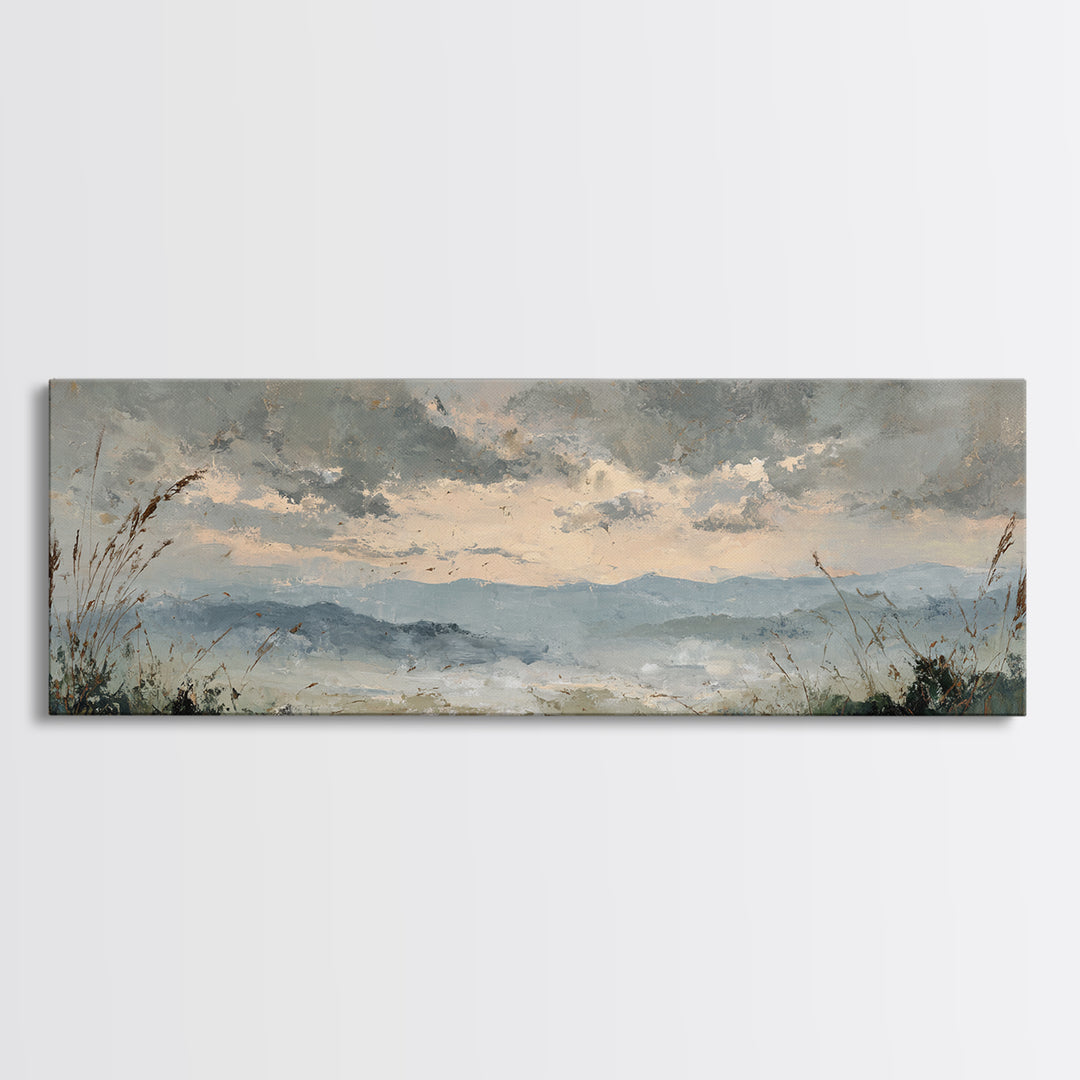 Romantic Cloudscape in Blush and Ivory Canvas Print, Guest Bedroom Art, Framed Wall Art, Bedroom Decor, Fine Art, Guest, GBA-3x1-75