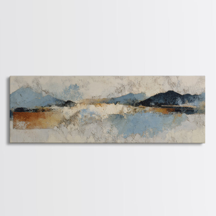 Warm Terracotta Shapes Canvas Print, Guest Bedroom Art, Framed Wall Art, Bedroom Decor, Abstract Art, Guest, GBA-3x1-86