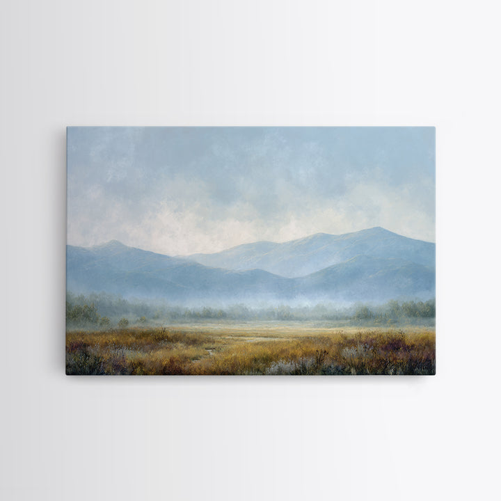Soft Mountain Horizon Canvas Print, Guest Bedroom Art, Cat Wall Art, Bedroom Decor, Guest, Fine Art Print, Statement Artwork, GBA-3x2-11