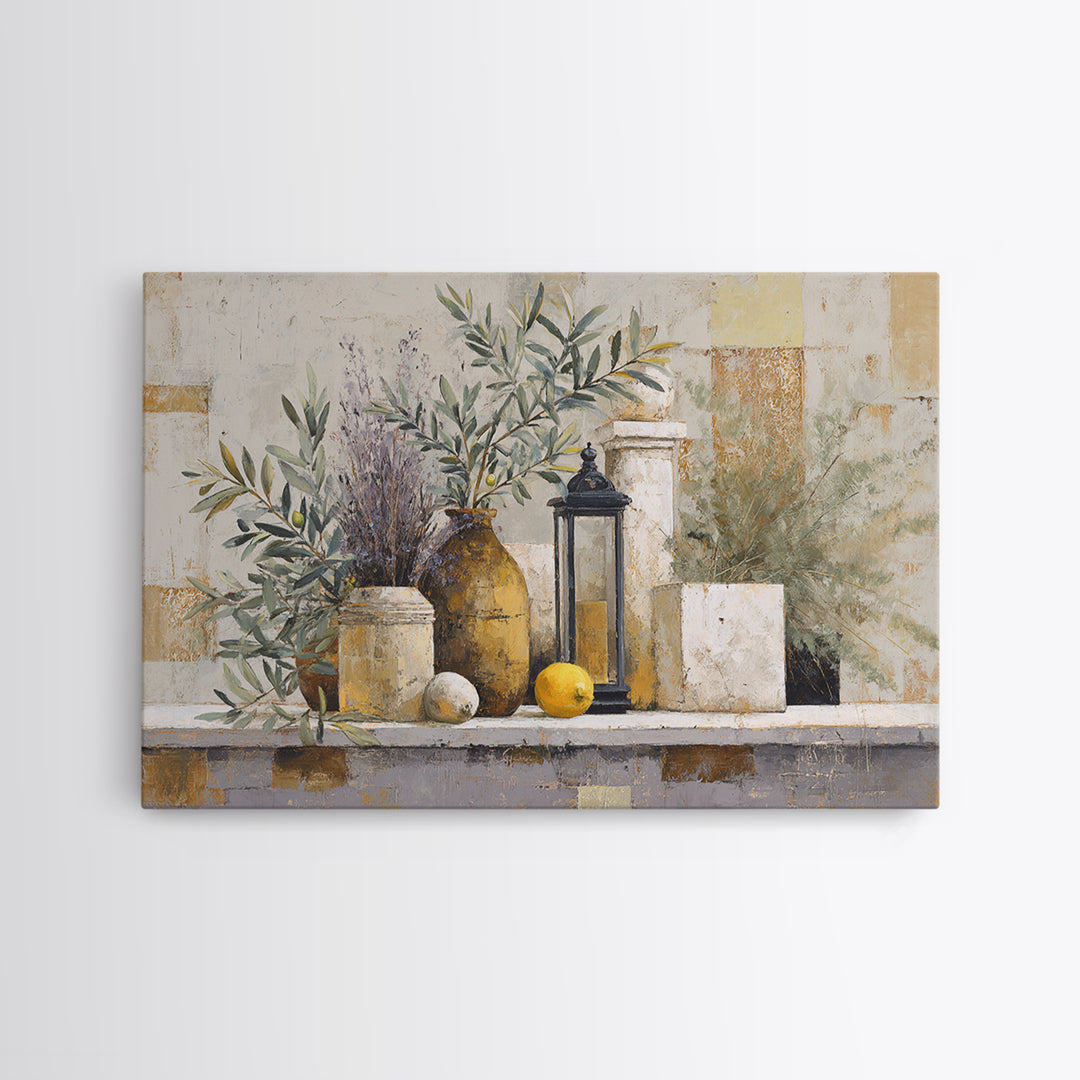 Olive Branch Still Life Canvas Print, Guest Bedroom Art, Set of 3 Wall Art, Bedroom Decor, Fine Art, Guest, Bedroom Prints, GBA-3x2-21