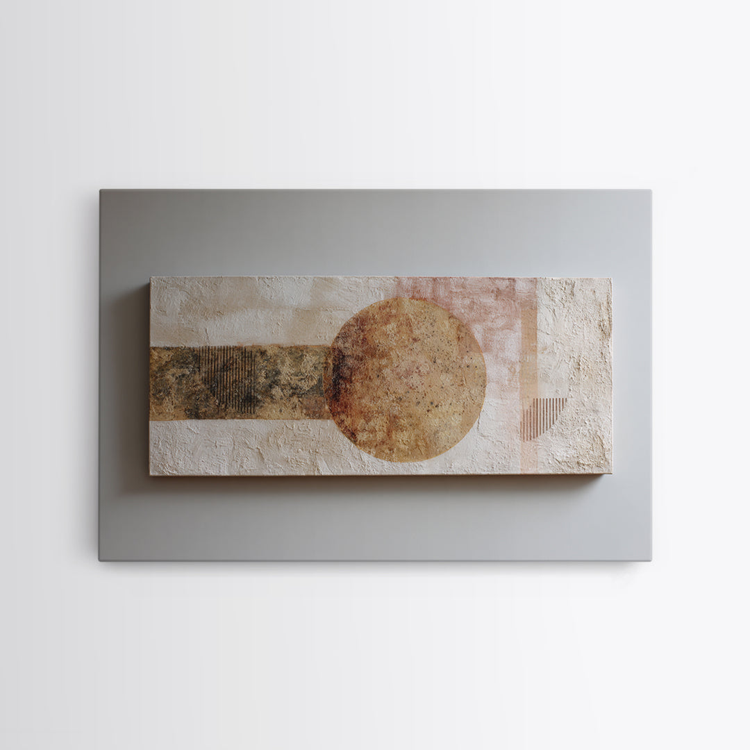 Warm Terracotta Shapes Canvas Print, Guest Bedroom Art, Framed Wall Art, Bedroom Decor, Abstract Art, Guest, GBA-3x2-26