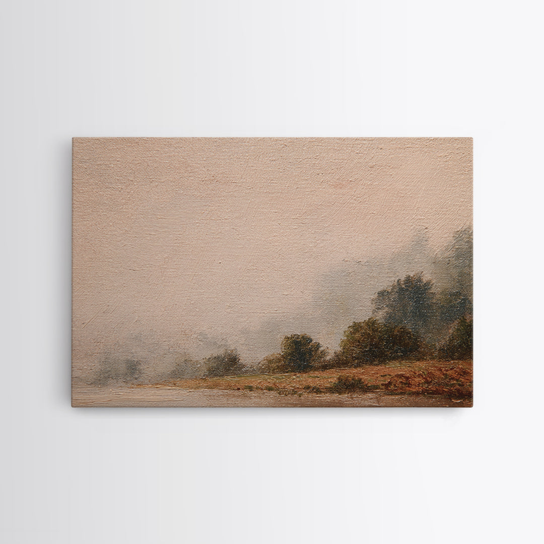 Gentle Rain over Distant Hills Framed Canvas Print, Guest Bedroom Art, Bedroom Decor, Fine Art, Guest, Above Bed Decor, GBA-3x2-28