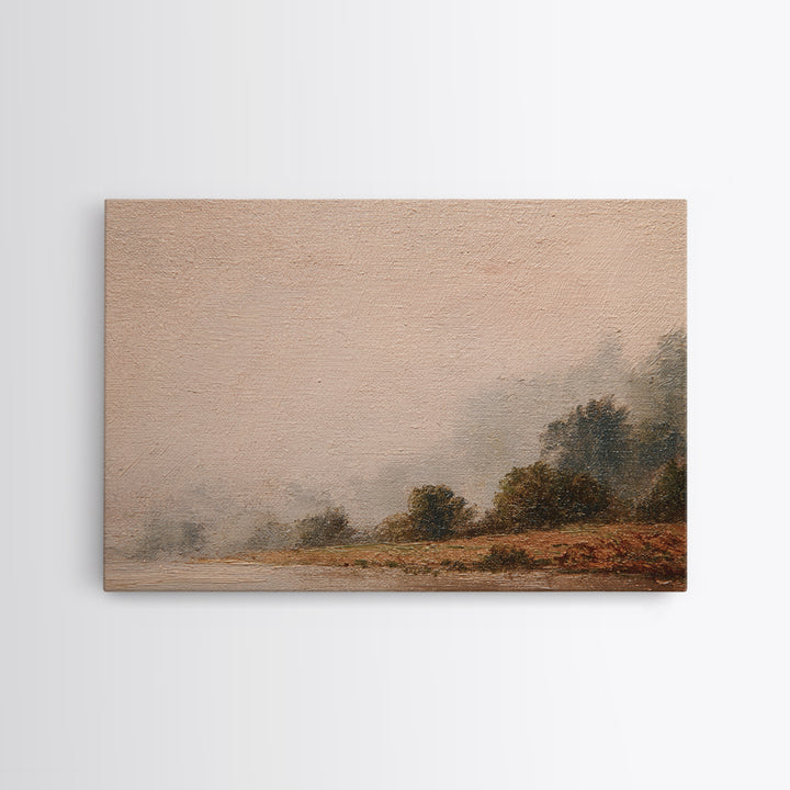 Gentle Rain over Distant Hills Framed Canvas Print, Guest Bedroom Art, Bedroom Decor, Fine Art, Guest, Above Bed Decor, GBA-3x2-28
