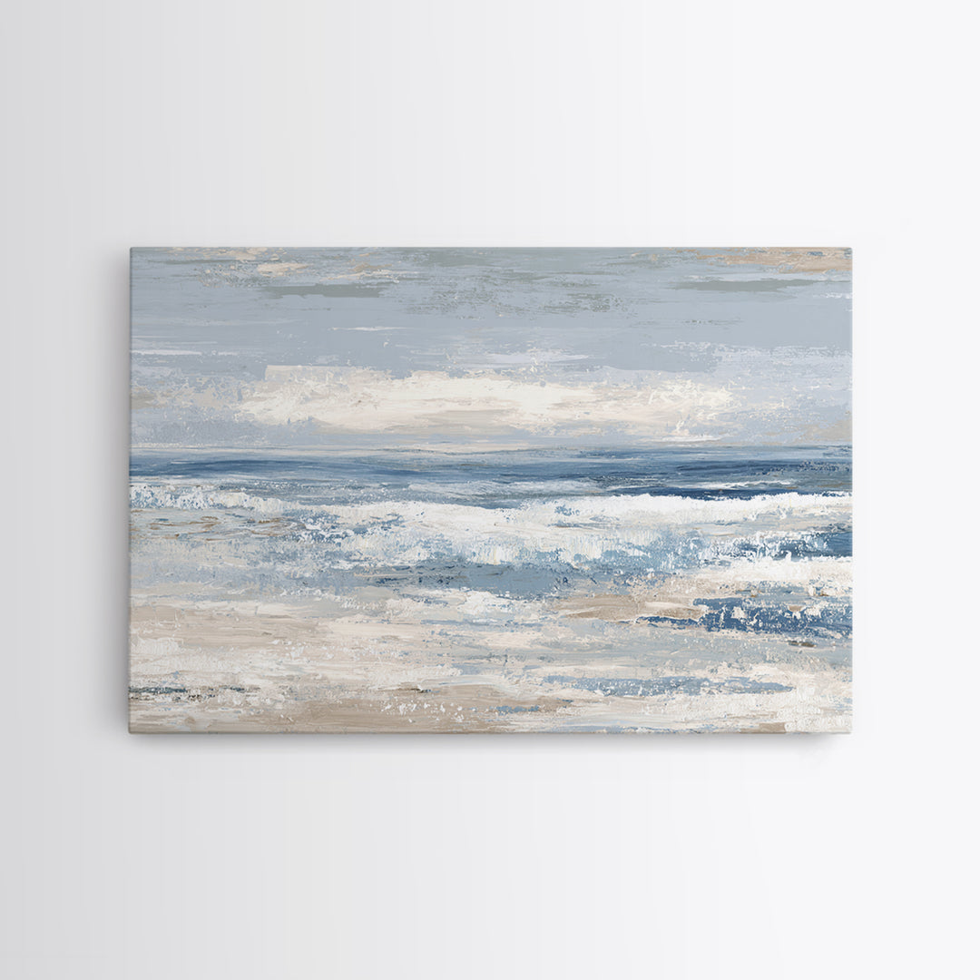 Coastal Dunes in Pale Blue and Sand Canvas Print, Guest Bedroom Art, Bedroom Wall Decor, Bedroom Decor, Fine Art, Guest, GBA-3x2-33