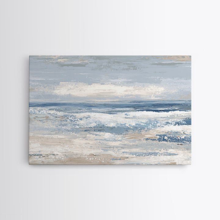Coastal Dunes in Pale Blue and Sand Canvas Print, Guest Bedroom Art, Bedroom Wall Decor, Bedroom Decor, Fine Art, Guest, GBA-3x2-33