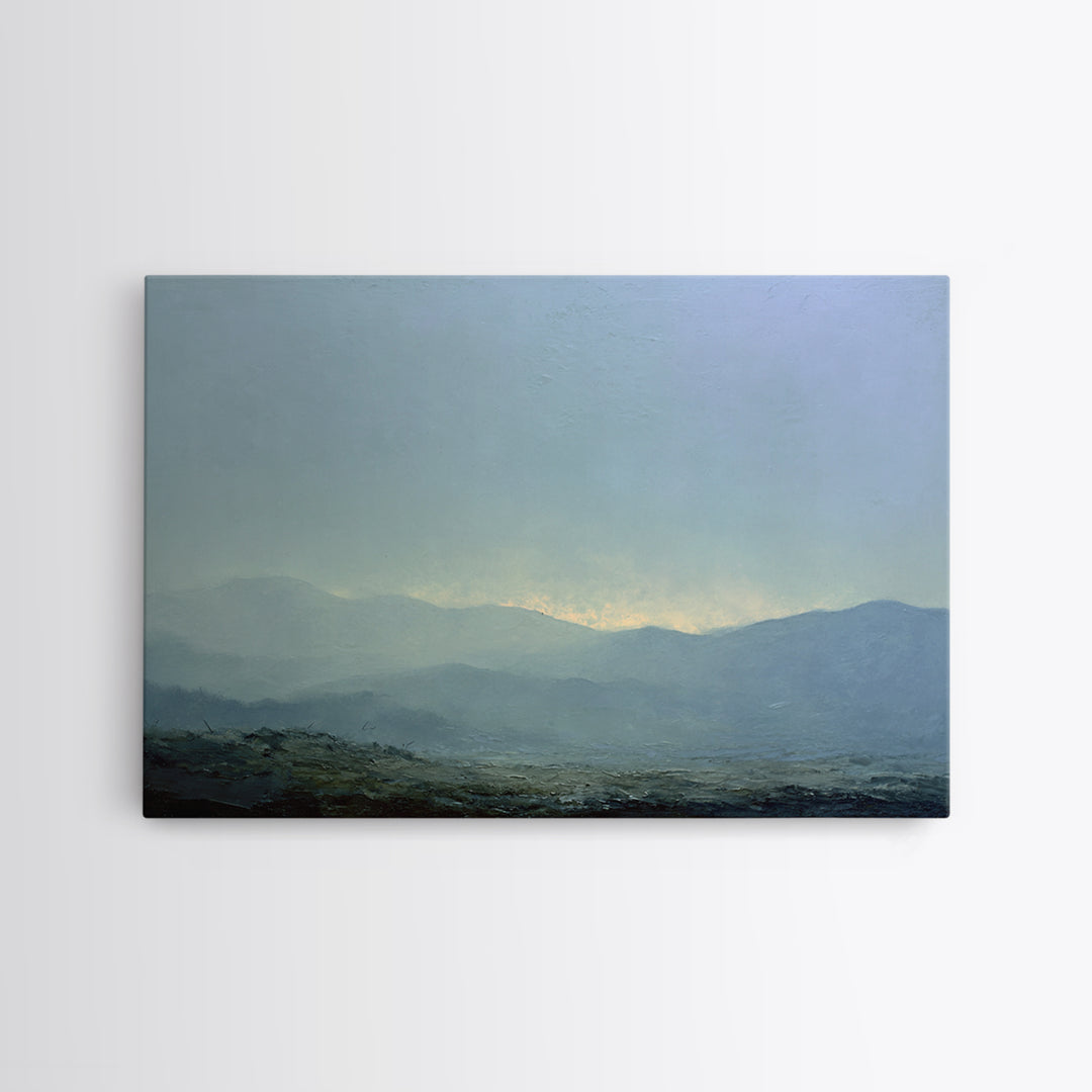 Soft Mountain Horizon Framed Canvas Print, Guest Bedroom Art, Art Print, Bedroom Decor, Fine Art, Guest, Home, GBA-3x2-59