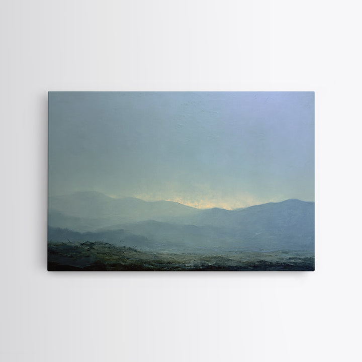Soft Mountain Horizon Framed Canvas Print, Guest Bedroom Art, Art Print, Bedroom Decor, Fine Art, Guest, Home, GBA-3x2-59