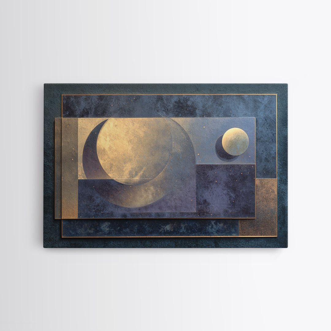 Minimal Moon and Stars Composition Canvas Print, Guest Bedroom Art, Neutral Decor, Bedroom Decor, Fine Art, Guest, Wall Art, GBA-3x2-68