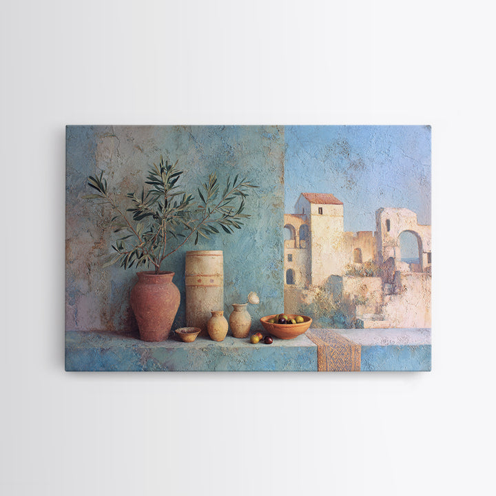 Olive Branch Still Life Framed Canvas Print, Guest Bedroom Art, Above Bed Decor, Bedroom Decor, Fine Art, Guest, Boho Decor, GBA-3x2-69