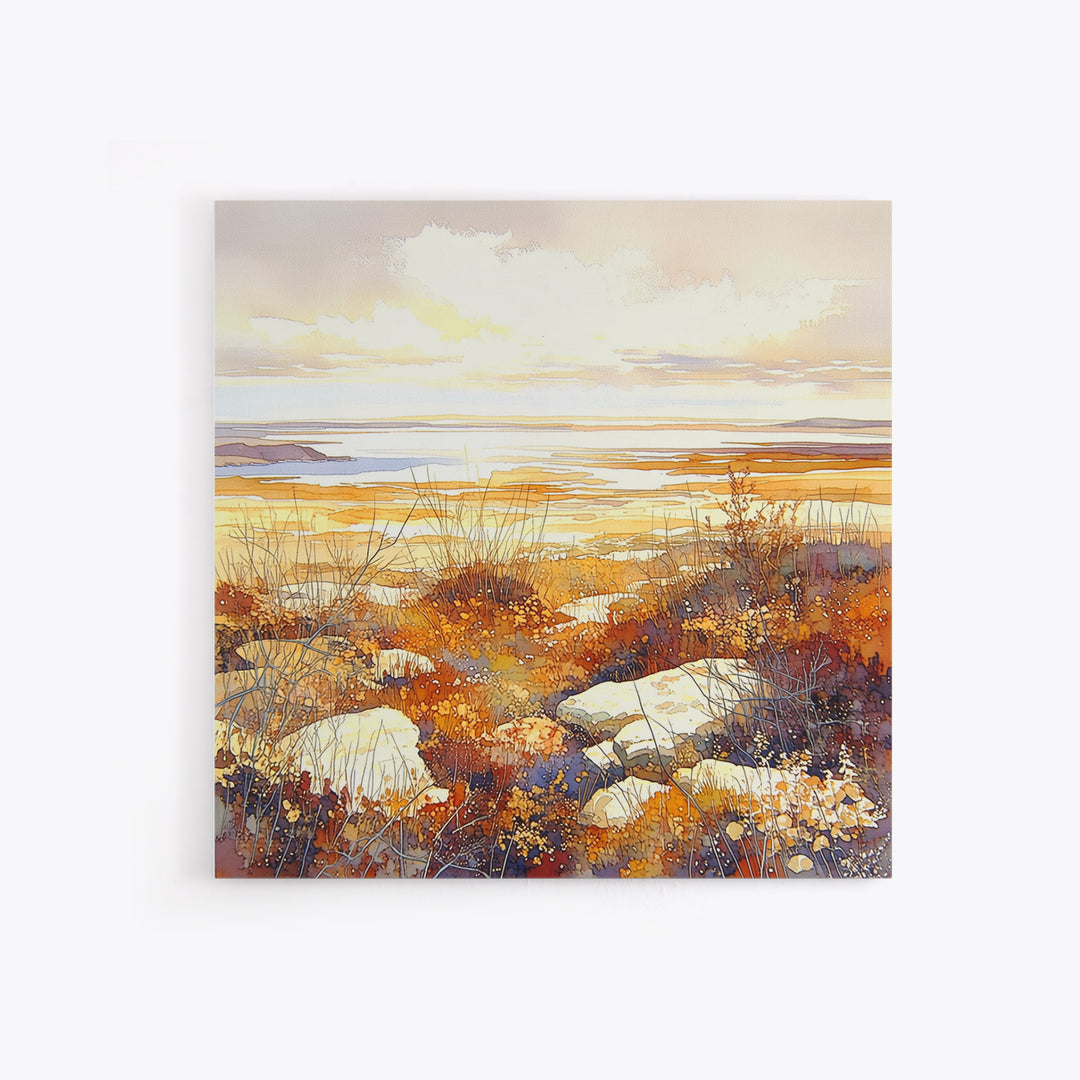 Quiet Abstract Landscape Framed Canvas Print, General Fine Art, Modern Decor, Living Room Decor, Fine Art, Poster, GEN-1x1-1