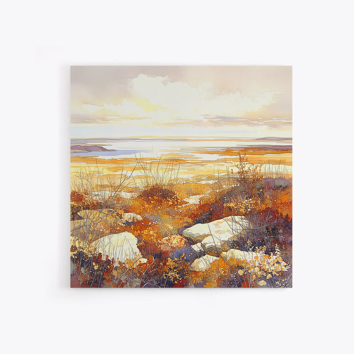 Quiet Abstract Landscape Framed Canvas Print, General Fine Art, Modern Decor, Living Room Decor, Fine Art, Poster, GEN-1x1-1