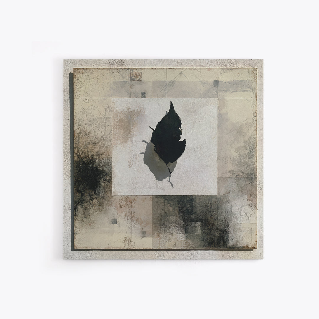 Large Neutral Floral Study Framed Canvas Print, General Fine Art, Wall Hanging, Living Room Decor, Oil Painting, GEN-1x1-2