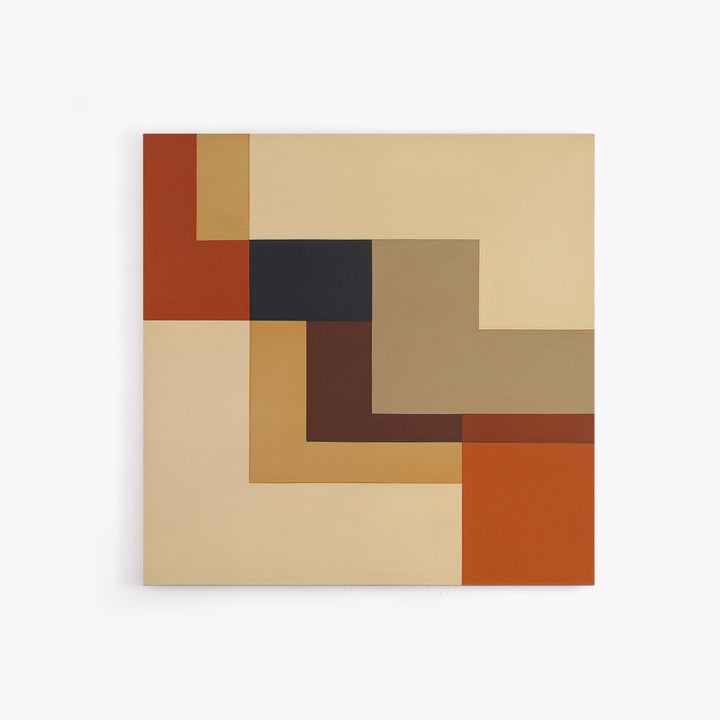 Modern Geometric Composition Framed Canvas Print, General Fine Art, Digital Print, Living Room Decor, Abstract Art, GEN-1x1-34