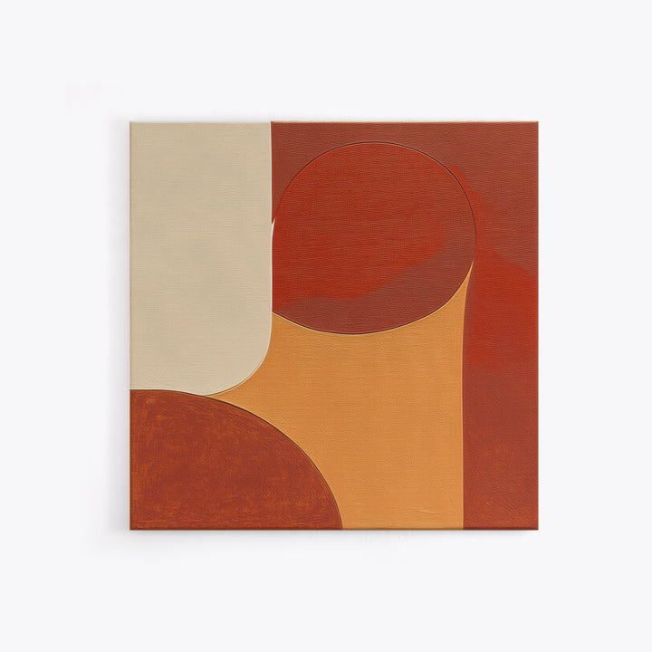 Warm Terracotta Abstract Framed Canvas Print, General Fine Art, Original Art, Living Room Decor, Abstract Art, GEN-1x1-6