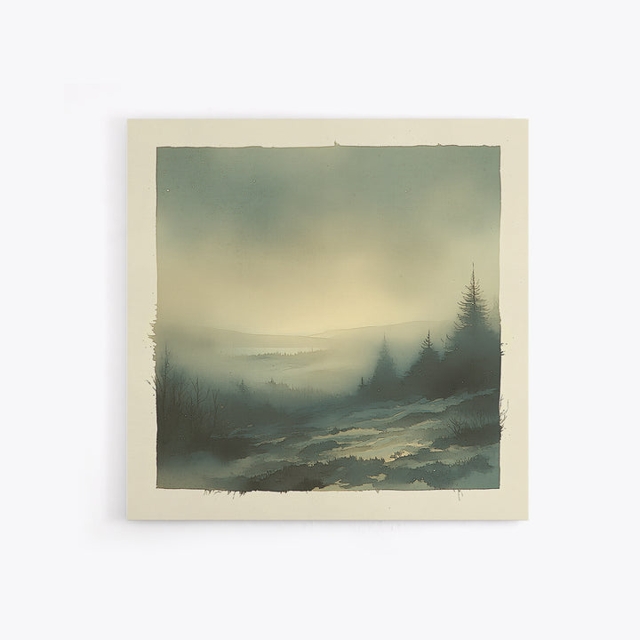 Elegant Ink Wash Landscape Framed Canvas Print, General Fine Art, Wall Hanging, Living Room Decor, Oil Painting, GEN-1x1-68
