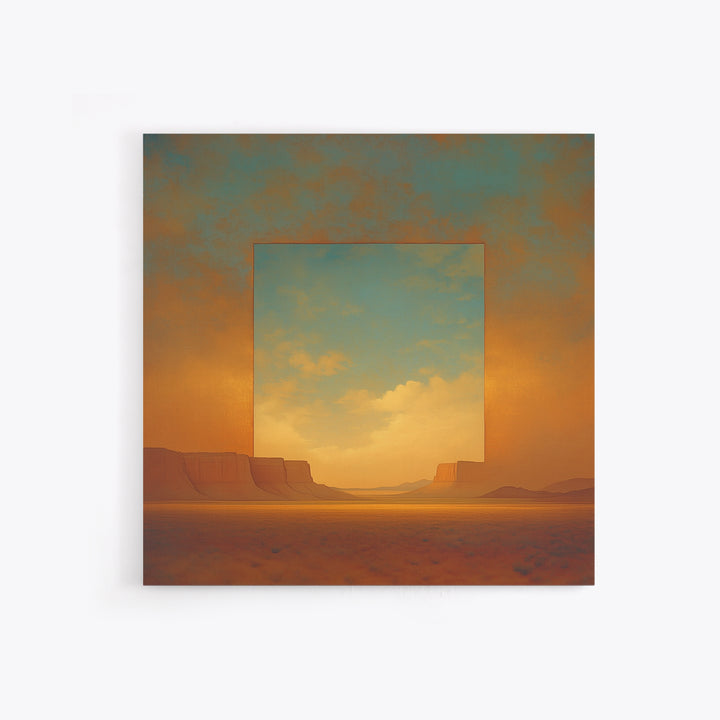 Serene Desert Horizon Canvas Print, General Fine Art, Contemporary Art, Living Room Decor, Fine Art, Digital Art, GEN-1x1-89