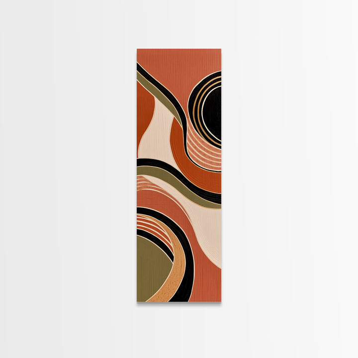 Warm Terracotta Abstract Canvas Print, General Fine Art, Neutral Decor, Living Room Decor, Fine Art, Home Decor, GEN-1x3-18