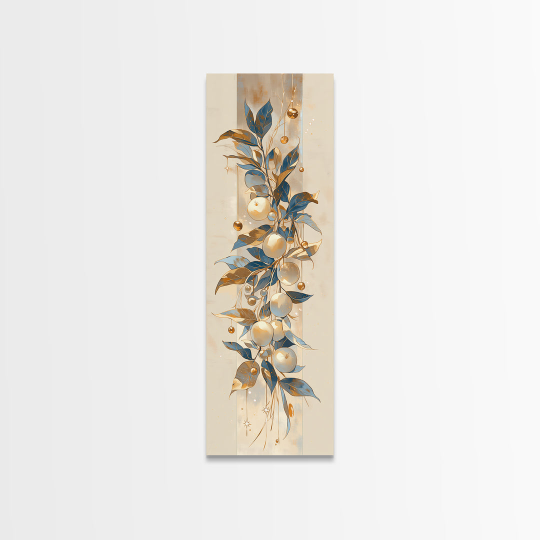 Simple Still Life of Fruit and Linen Canvas Print, General Fine Art, Art, Living Room Decor, Abstract Art, Mid Century Modern, GEN-1x3-28