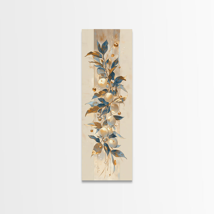 Simple Still Life of Fruit and Linen Canvas Print, General Fine Art, Art, Living Room Decor, Abstract Art, Mid Century Modern, GEN-1x3-28