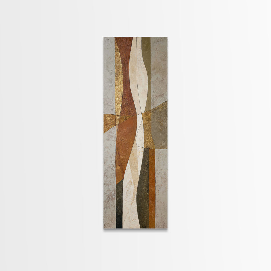 Earthy Plaster Texture Abstract Framed Canvas Print, General Fine Art, Print, Living Room Decor, Abstract Art, GEN-1x3-3