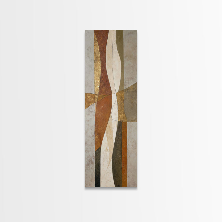 Earthy Plaster Texture Abstract Framed Canvas Print, General Fine Art, Print, Living Room Decor, Abstract Art, GEN-1x3-3