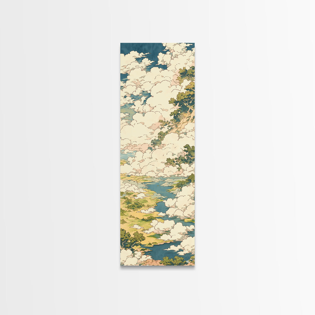 Romantic Cloudscape with Blush and Cream Tones Canvas Print, General Fine Art, Bedroom Decor, Living Room Decor, GEN-1x3-54