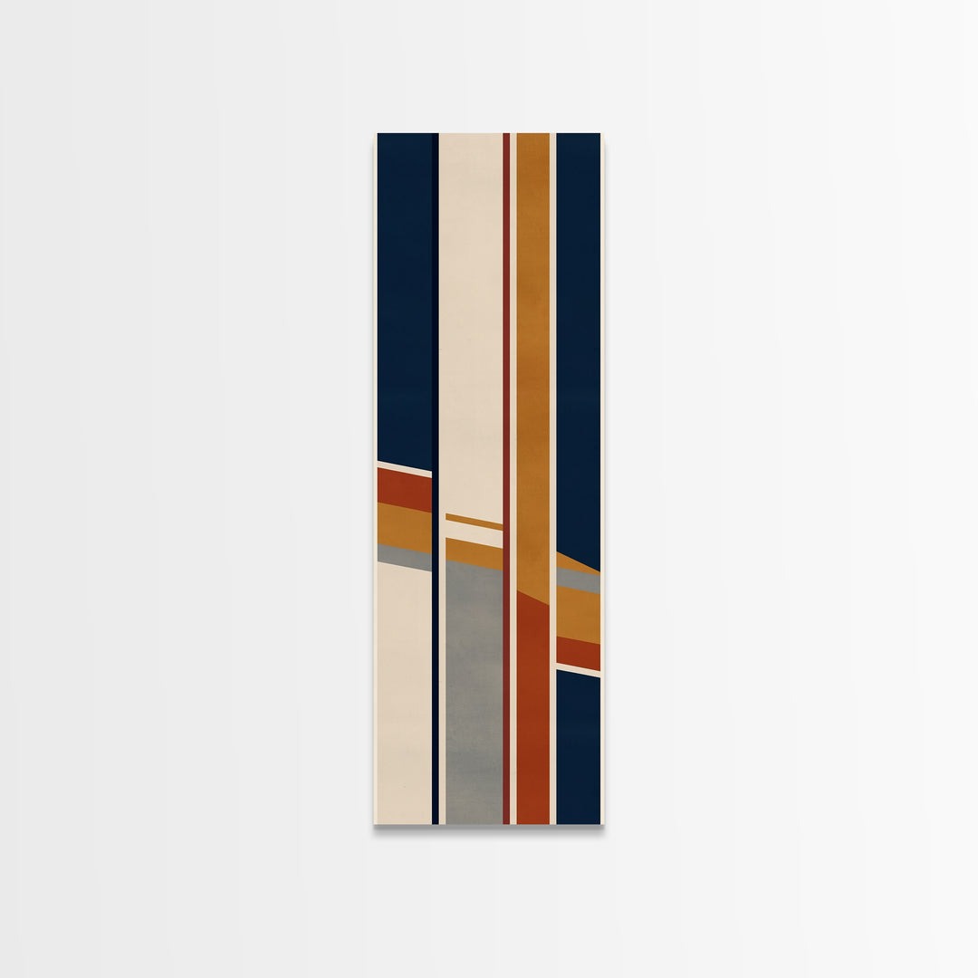 Modern Geometric Composition Framed Canvas Print, General Fine Art, Modern Decor, Living Room Decor, Abstract Art, GEN-1x3-70