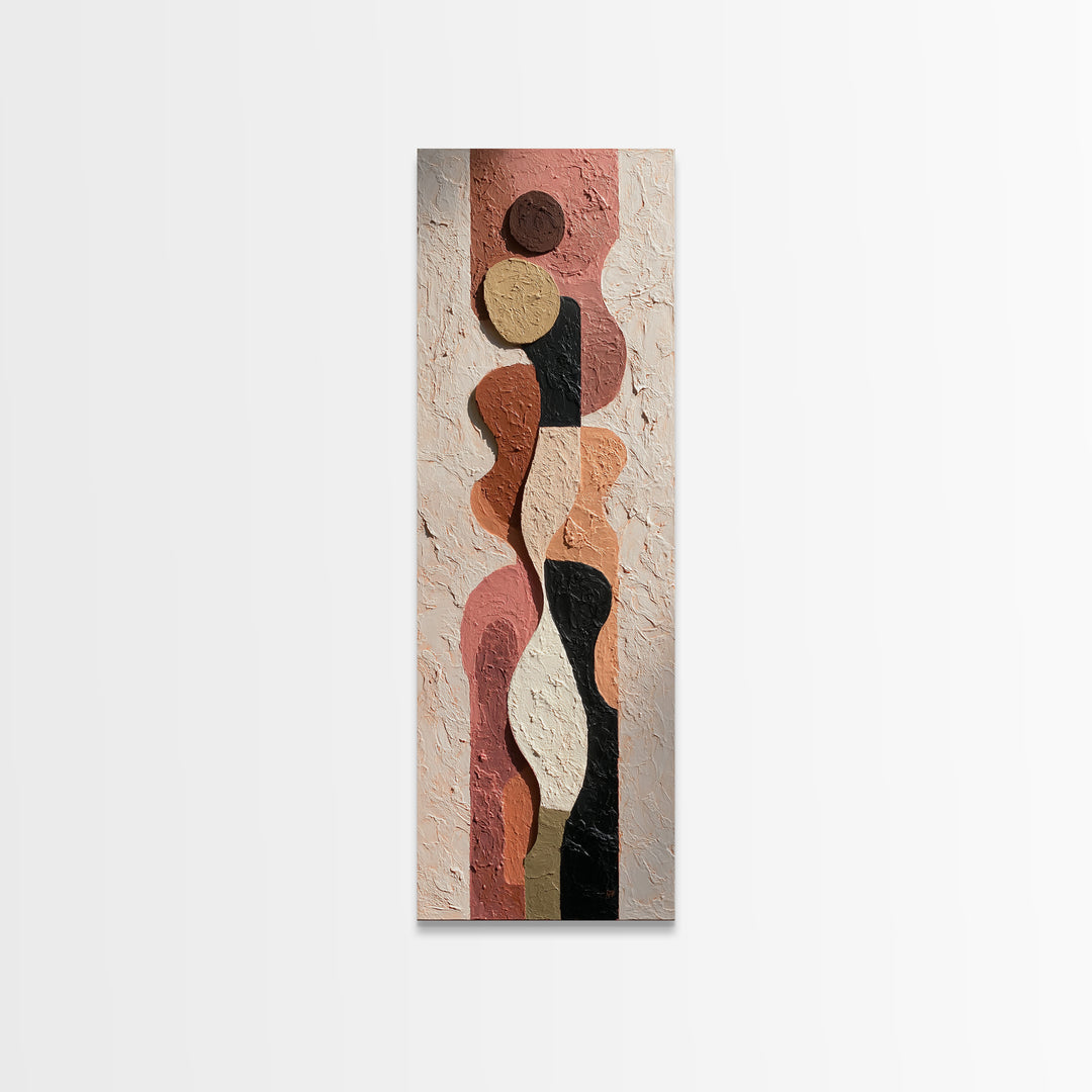 Warm Terracotta Abstract Canvas Print, General Fine Art, Wall Art, Living Room Decor, Abstract Art, Printable, GEN-1x3-90
