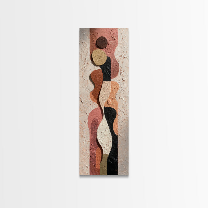 Warm Terracotta Abstract Canvas Print, General Fine Art, Wall Art, Living Room Decor, Abstract Art, Printable, GEN-1x3-90