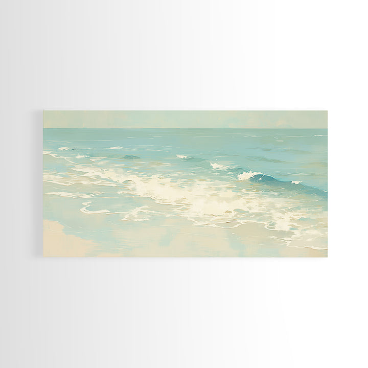 Coastal Water Study Framed Canvas Print, General Fine Art, Digital Prints, Living Room Decor, Fine Art, Large Wall Art, GEN-2x1-25