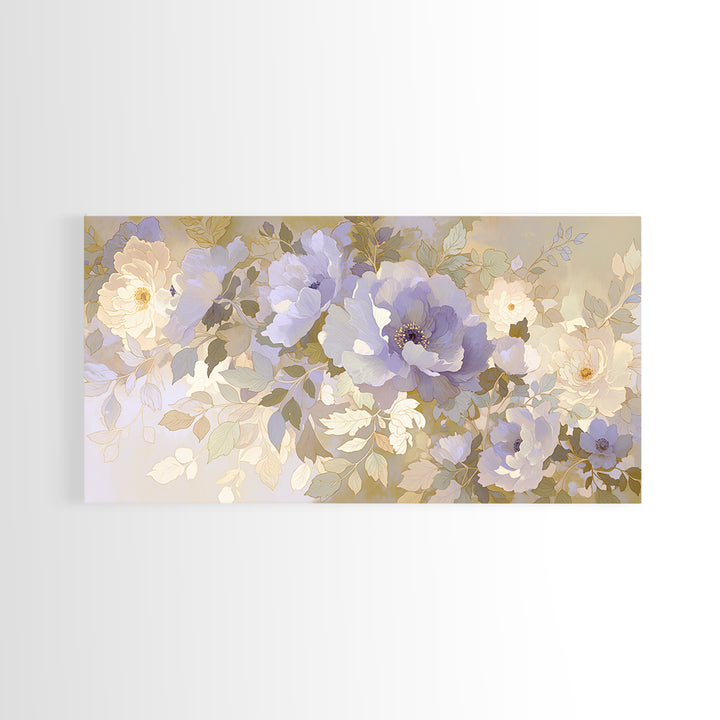 Large Neutral Floral Study Framed Canvas Print, General Fine Art, Poster, Living Room Decor, Fine Art, Wall Art Prints, GEN-2x1-46