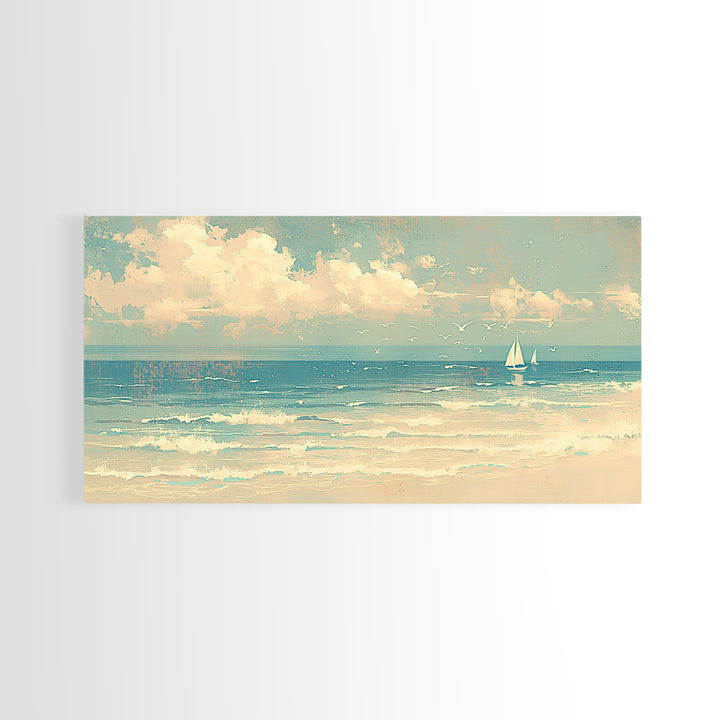 Coastal Water Study Canvas Print, General Fine Art, Printable Wall Art, Living Room Decor, Fine Art, Canvas Wall Art, GEN-2x1-49