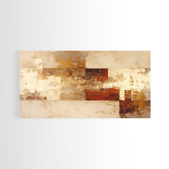 Earthy Plaster Texture Abstract Framed Canvas Print, General Fine Art, Original Art, Living Room Decor, Abstract Art, GEN-2x1-59