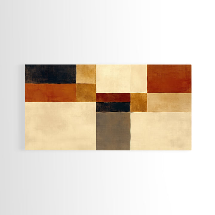 Modern Geometric Composition Framed Canvas Print, General Fine Art, Minimalist Decor, Living Room Decor, Fine Art, GEN-2x1-6