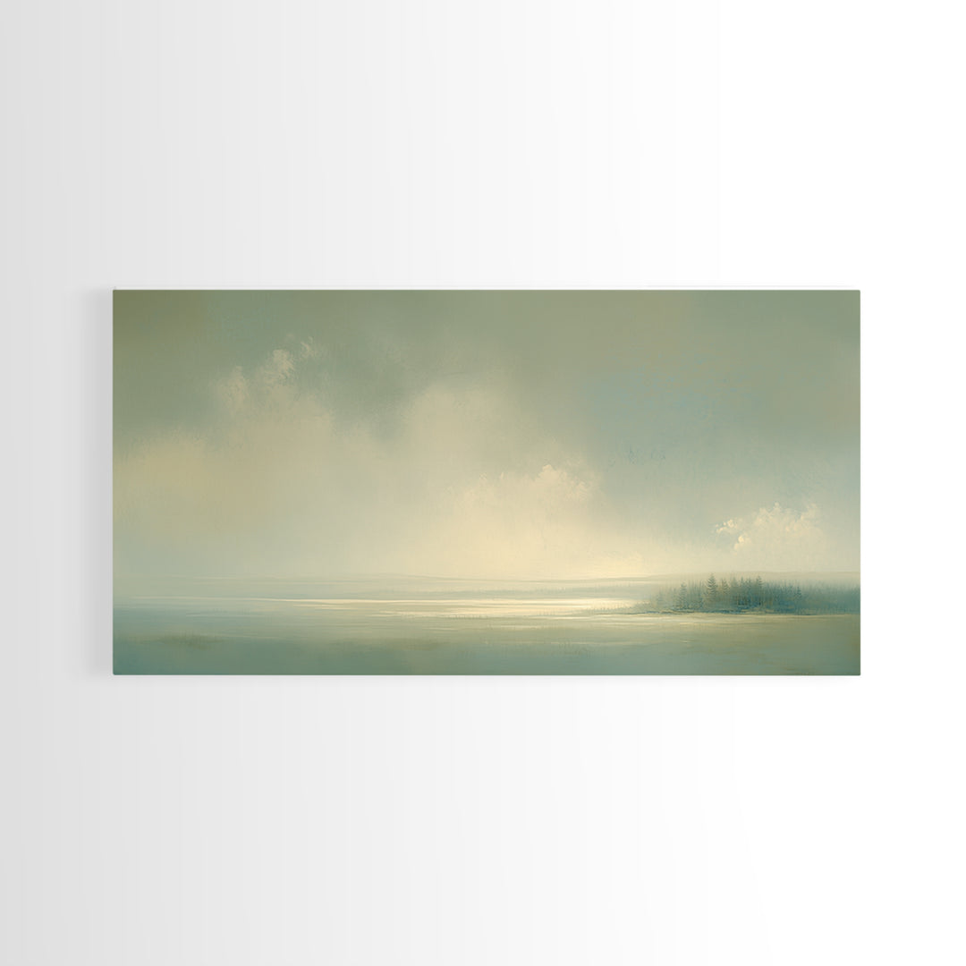 Quiet Abstract Landscape Canvas Print, General Fine Art, Oil Painting, Living Room Decor, Fine Art, Gallery Decor, GEN-2x1-69