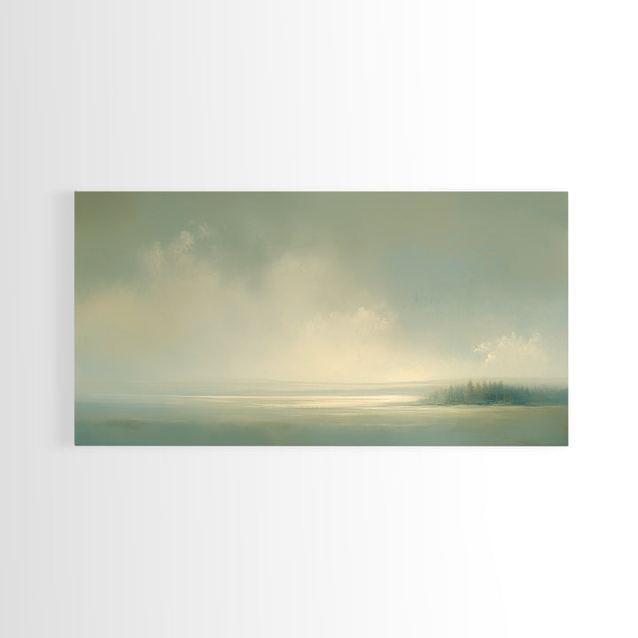Quiet Abstract Landscape Canvas Print, General Fine Art, Oil Painting, Living Room Decor, Fine Art, Gallery Decor, GEN-2x1-69