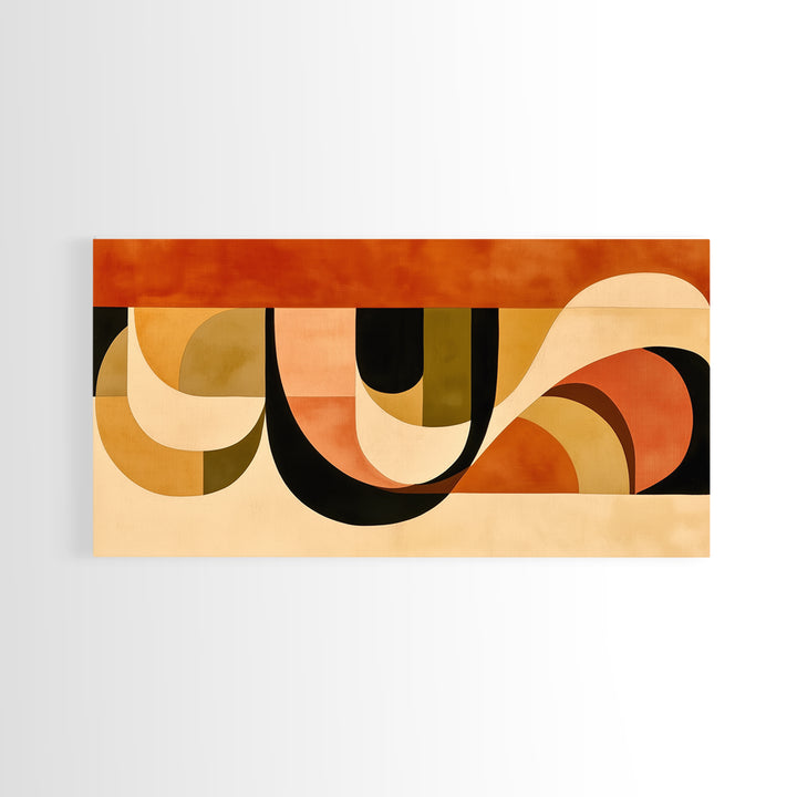 Warm Terracotta Abstract Canvas Print, General Fine Art, Print, Living Room Decor, Abstract Art, Art Deco, Wall Hanging, GEN-2x1-74