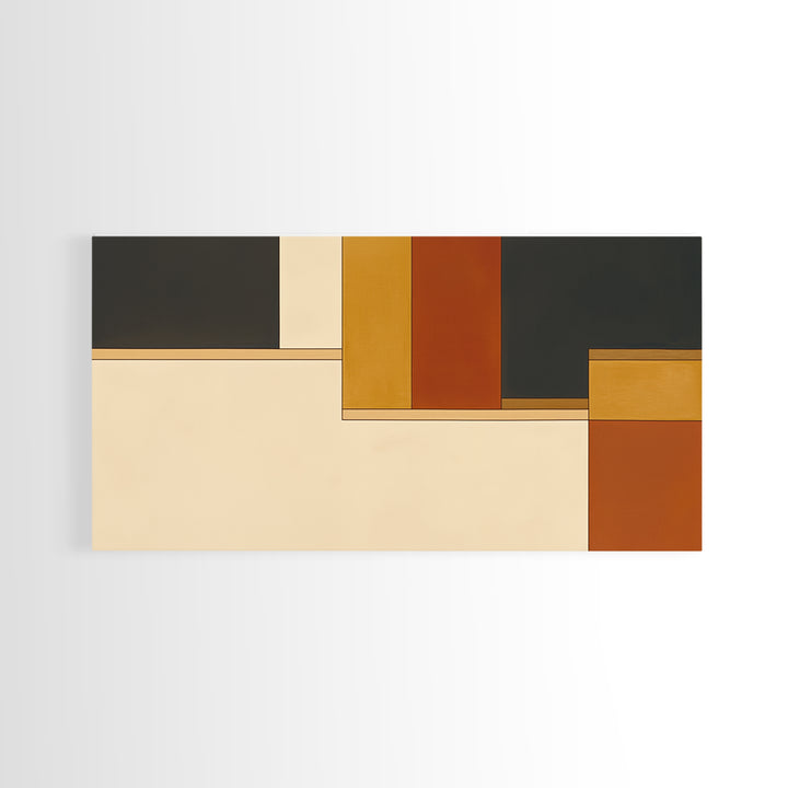 Modern Geometric Composition Canvas Print, General Fine Art, Art, Living Room Decor, Abstract Art, Mid Century Modern, GEN-2x1-78