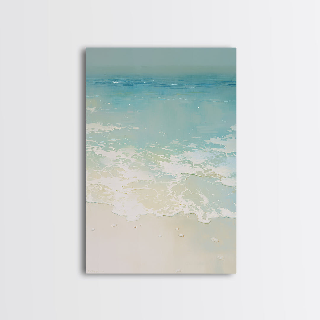 Coastal Water Study Framed Canvas Print, General Fine Art, Art Print, Living Room Decor, Fine Art, Original Art, GEN-2x3-13