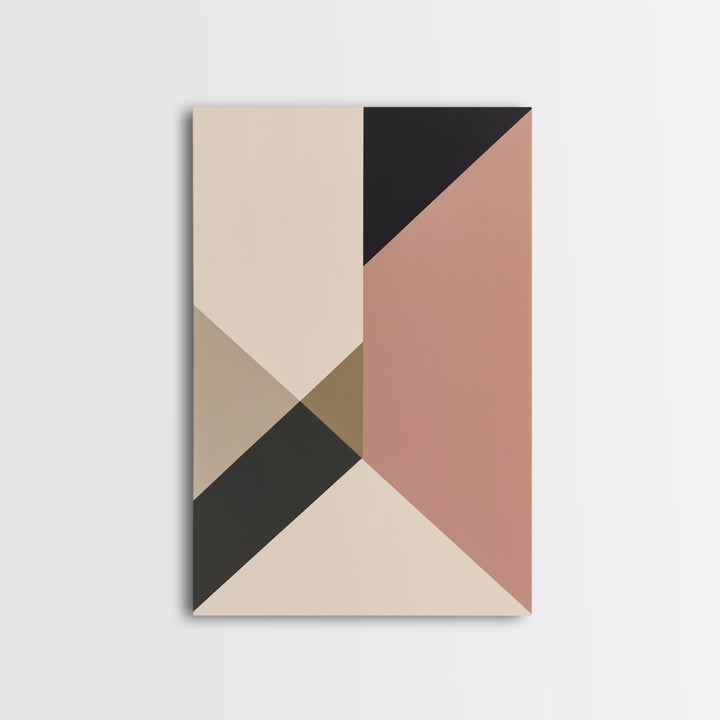 Modern Geometric Composition Framed Canvas Print, General Fine Art, Home Decor, Living Room Decor, Abstract Art, GEN-2x3-18