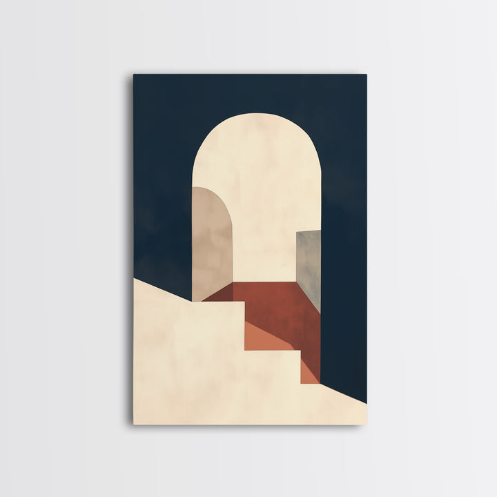 Monochrome Architectural Arch Composition Framed Canvas Print, General Fine Art, Canvas, Living Room Decor, Oil Painting, GEN-2x3-20