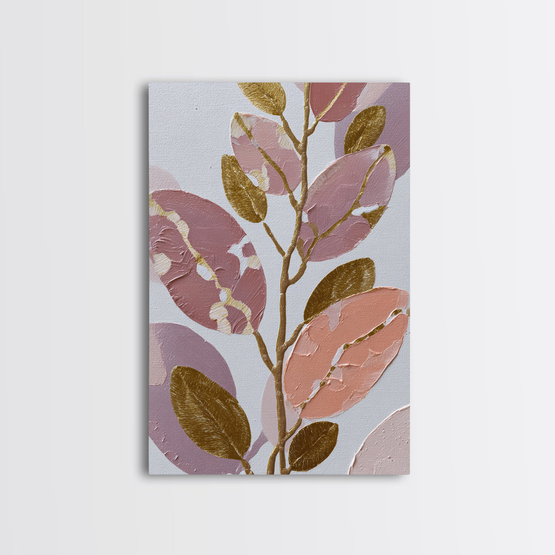 Botanical Silhouette Series Canvas Print, General Fine Art, Print, Living Room Decor, Watercolor Art, Art Deco, GEN-2x3-5