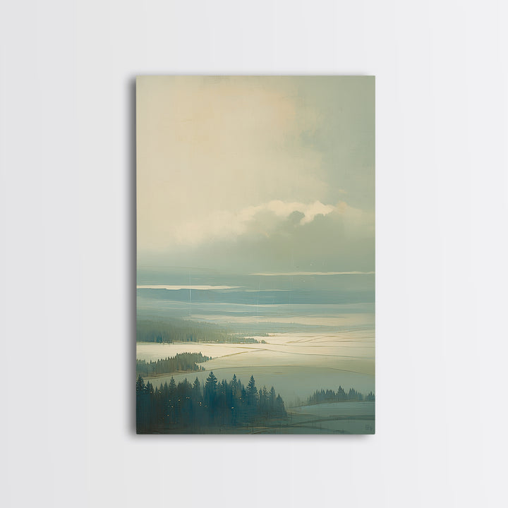 Quiet Abstract Landscape Canvas Print, General Fine Art, Art Deco, Living Room Decor, Fine Art, Fine Art Print, GEN-2x3-57